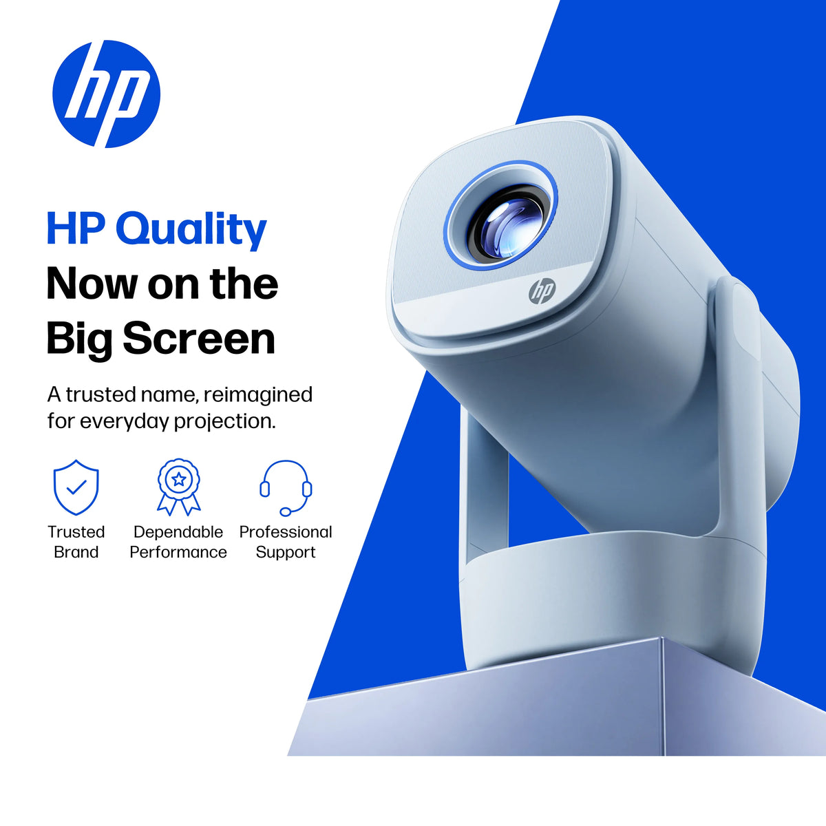 HP SW100 Smart Mini Projector with WiFi and Bluetooth - Blue