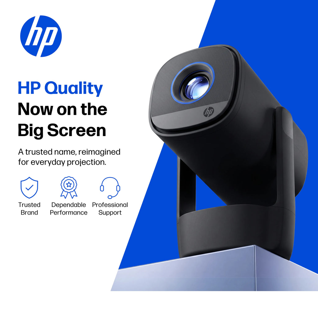 HP SW100 Smart Mini Projector with WiFi and Bluetooth - Black