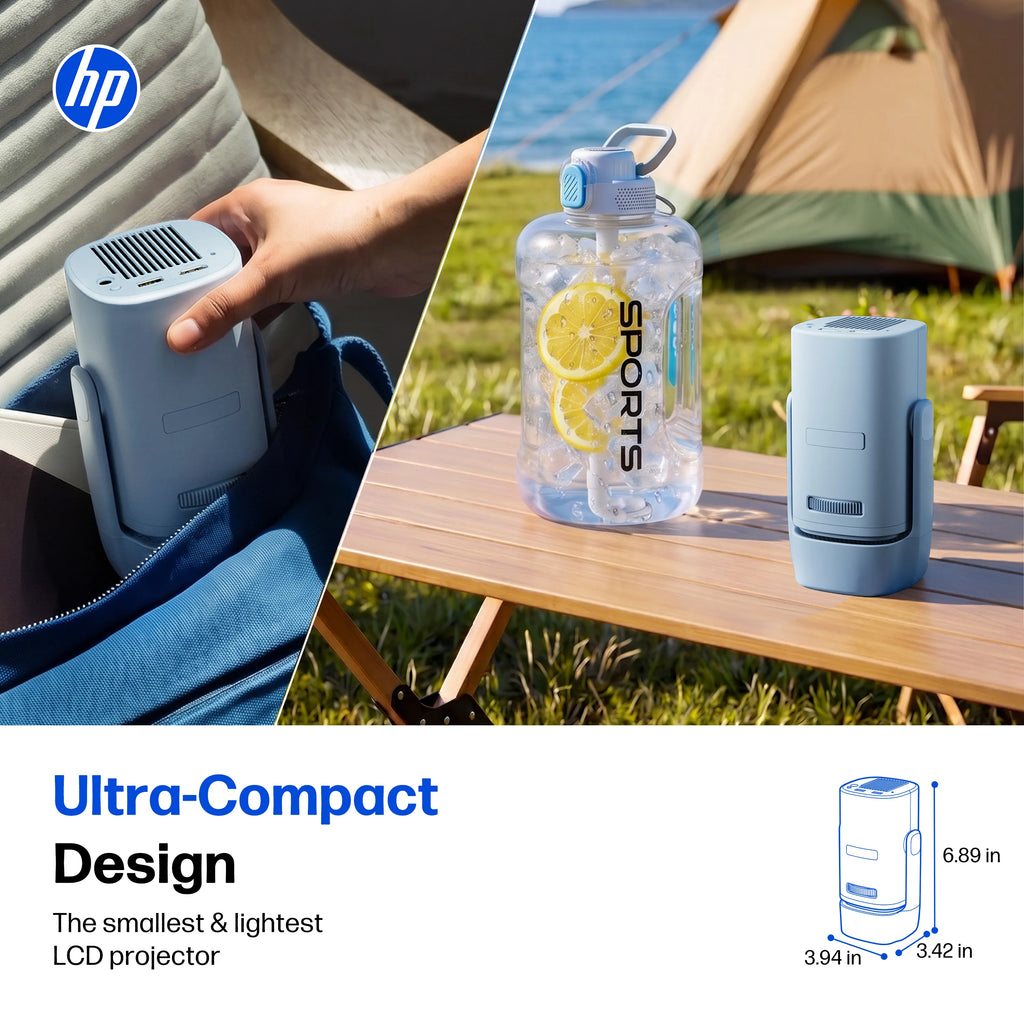 HP SW100 Smart Mini Projector with WiFi and Bluetooth - Blue