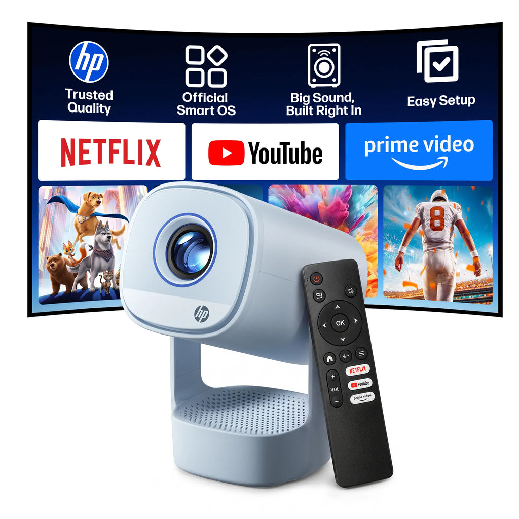 HP SW100 Smart Mini Projector with WiFi and Bluetooth - Blue