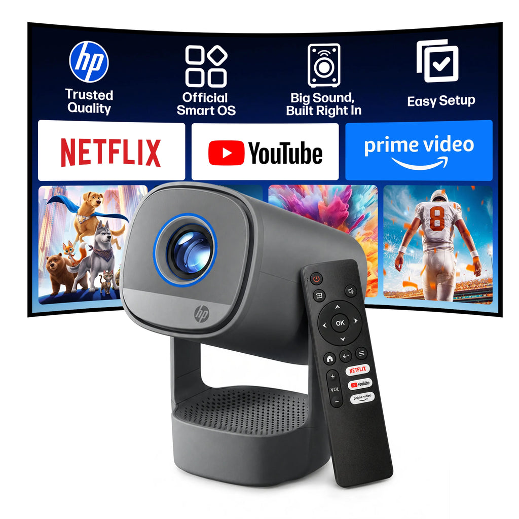 HP SW100 Smart Mini Projector with WiFi and Bluetooth - Gray
