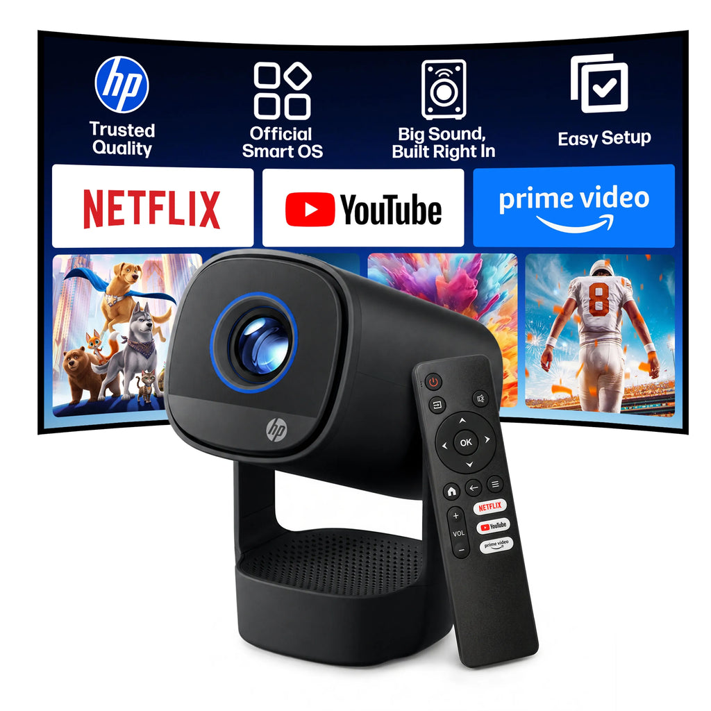 HP SW100 Smart Mini Projector with WiFi and Bluetooth - Black